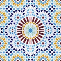 Cérames- Baha- baldosas cerámicas marroquí - 12 baldosas decorativas orientales tunecinas (0-48 m2) 20 x 20 cm para el…